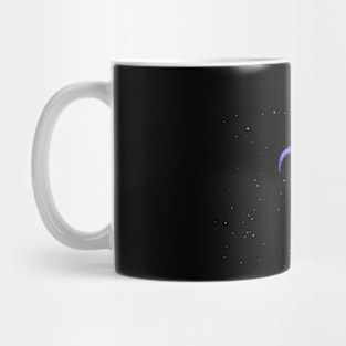 Space Octopus Eating Ice Cream in Space Mug